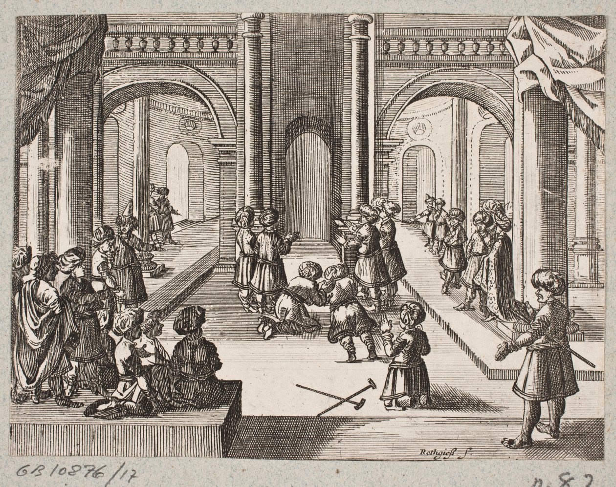 رسم توضيحي لآدم أوليريوس ، "روزنتال الفارسية لشاعر بارع شيش سعدي [...]" ، شليسفيغ 1660 بواسطة كريستيان روثجيسر
