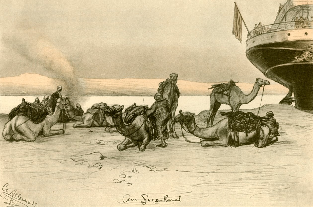 بقناة السويس 1898. بواسطة كريستيان فيلهلم أليرز