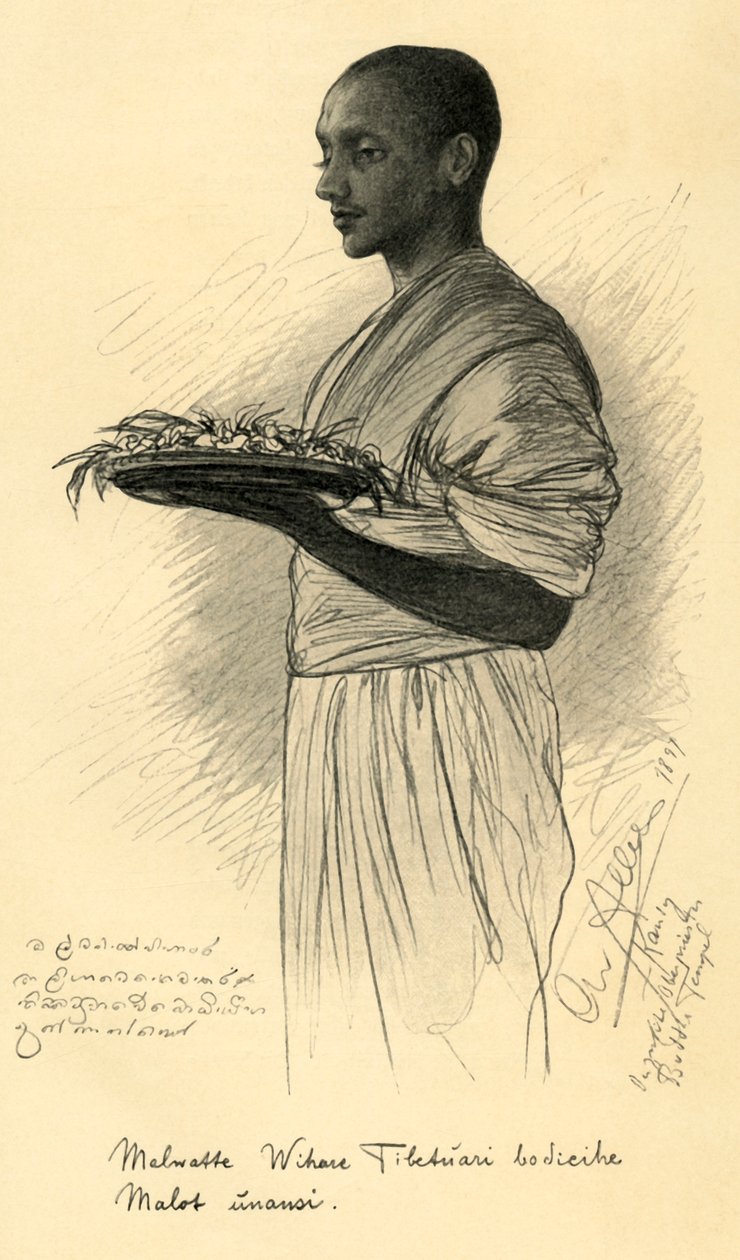 راهب بوذي ، سيلان ، 1898. بواسطة كريستيان فيلهلم أليرز