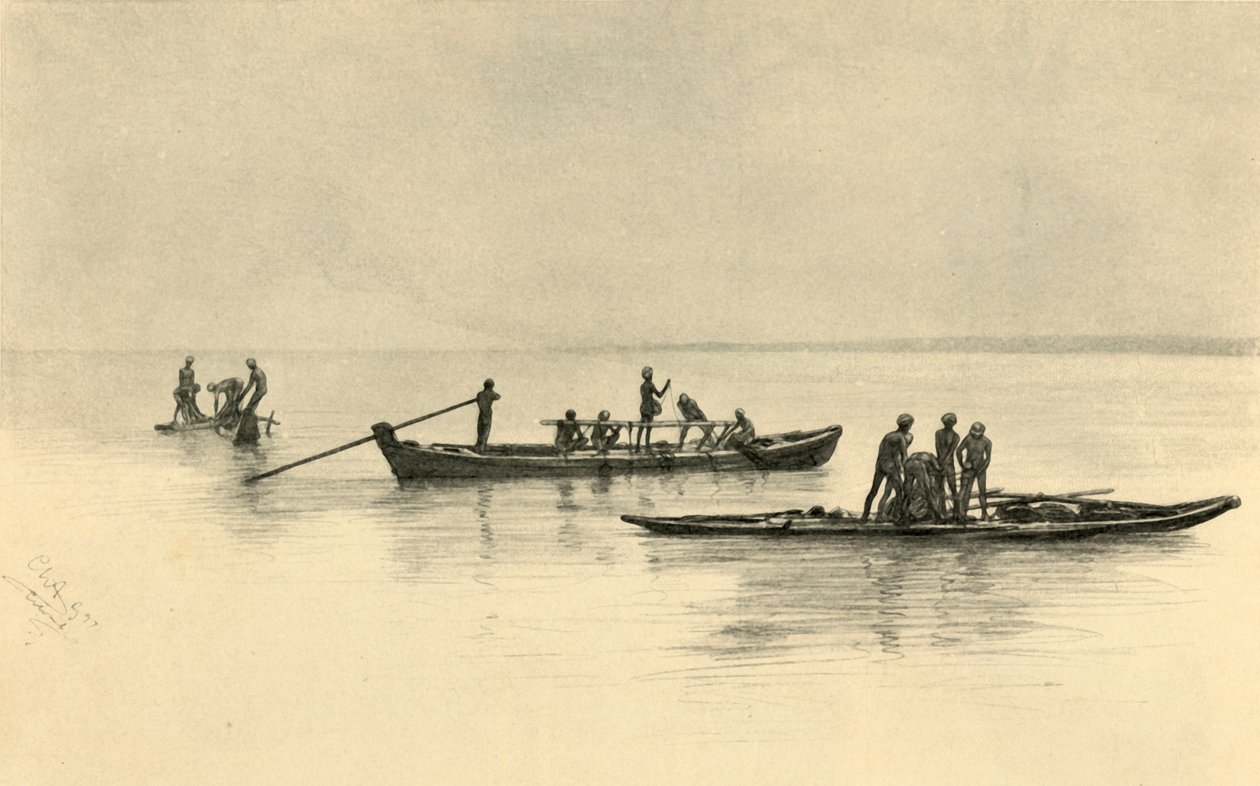 قوارب الصيد ، سيلان ، 1898. بواسطة كريستيان فيلهلم أليرز