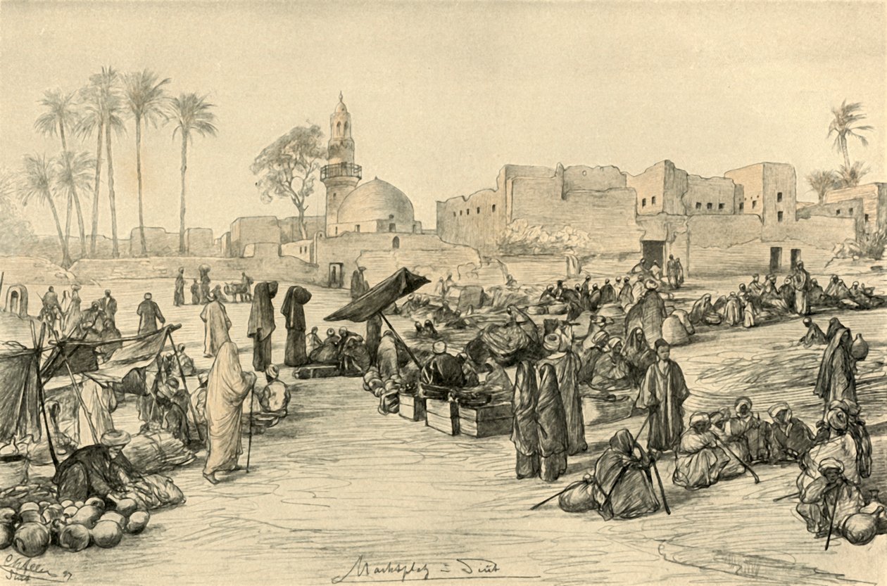 السوق ، أسيوط ، مصر ، 1898. بواسطة كريستيان فيلهلم أليرز