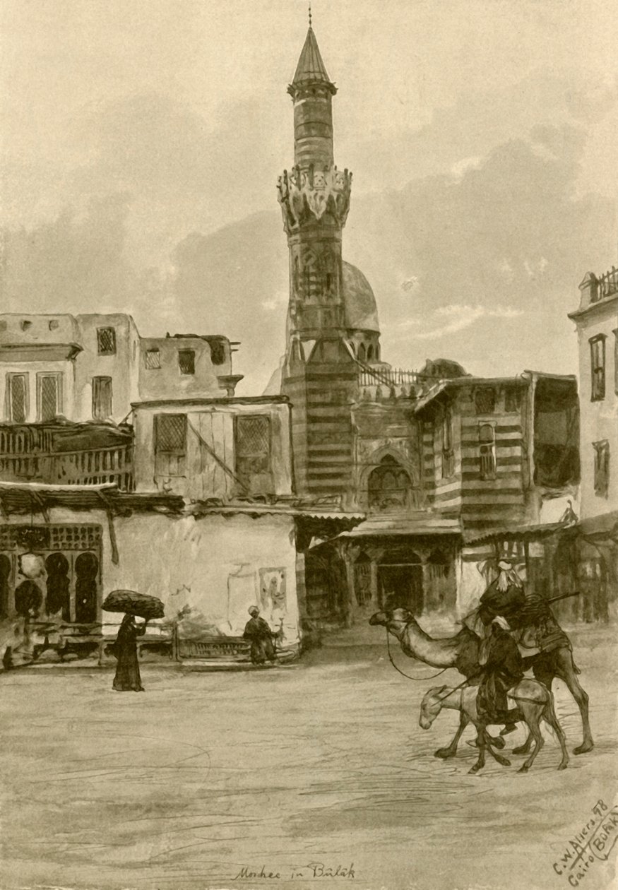 مسجد ، بولاق ، القاهرة ، مصر ، 1898. بواسطة كريستيان فيلهلم أليرز