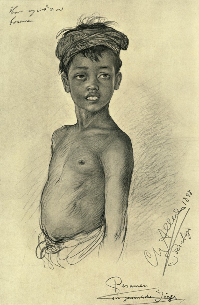 Pesamen - صبي جاوي من سروبايا ، جاوة ، 1898. بواسطة كريستيان فيلهلم أليرز