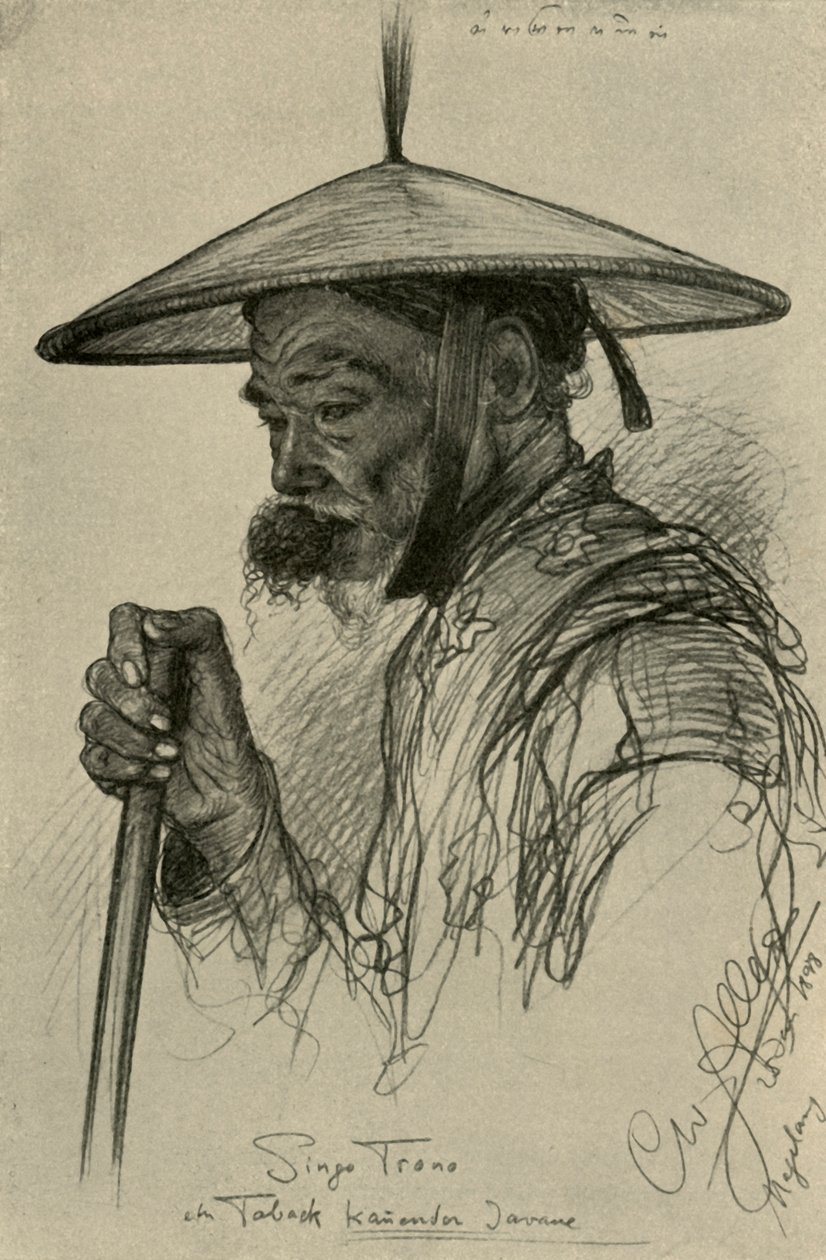 سينغو ترونو - رجل يمضغ التبغ ، ماجيلانج ، جاوة ، 1898. بواسطة كريستيان فيلهلم أليرز