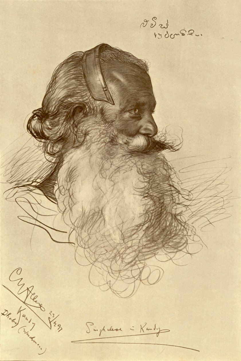 غسالة سنهالية ، كاندي ، سيلان ، 1898. بواسطة كريستيان فيلهلم أليرز
