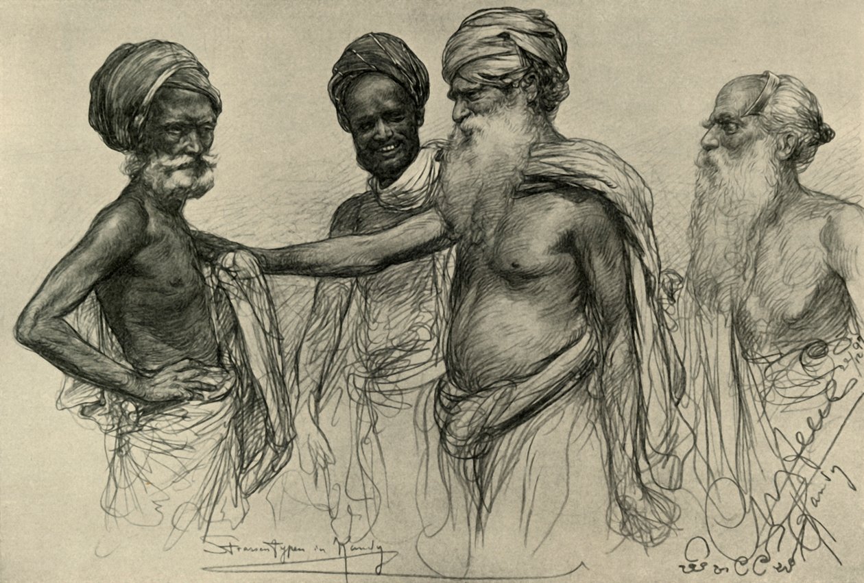دراسات الشوارع ، كاندي ، سيلان ، 1898. بواسطة كريستيان فيلهلم أليرز