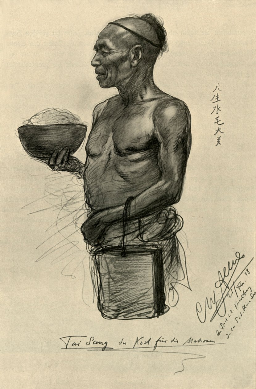 تاي سانغ - طبخ في Knivsberg ، 1898. بواسطة كريستيان فيلهلم أليرز