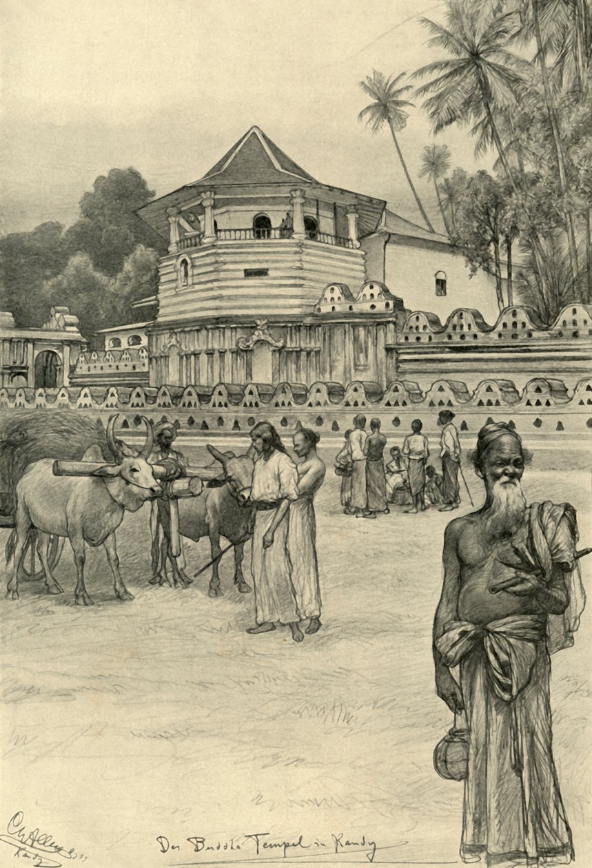 معبد السن ، كاندي ، سيلان ، 1898. بواسطة كريستيان فيلهلم أليرز
