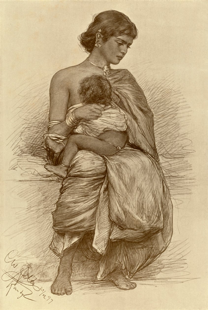 أم شابة ، كاندي ، سيلان ، 1898. بواسطة كريستيان فيلهلم أليرز