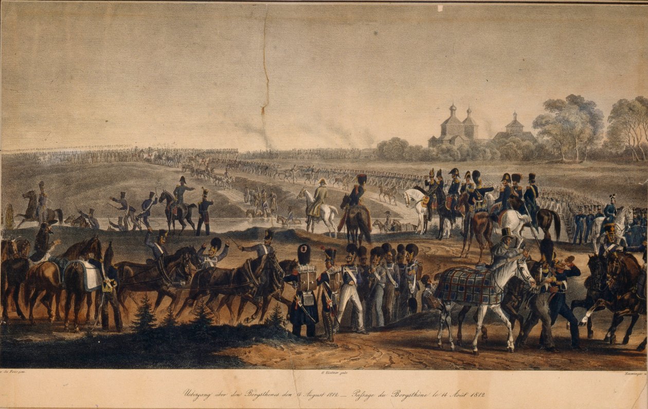 عبور نهر الدنيبر في 14 أغسطس 1812 ، 1820 بواسطة كريستيان فيلهلم فابر دو فور من