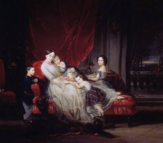 صورة للدوقة الكبرى ماريا نيكولاييفنا مع أطفالها ، 1849 بواسطة كريستينا روبرتسون