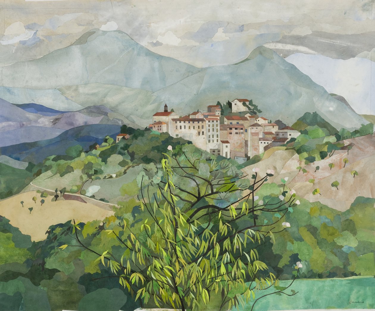 مطعم أميليا، 2013 (ملصقة ورقية مرسومة بالألوان المائية) بواسطة 