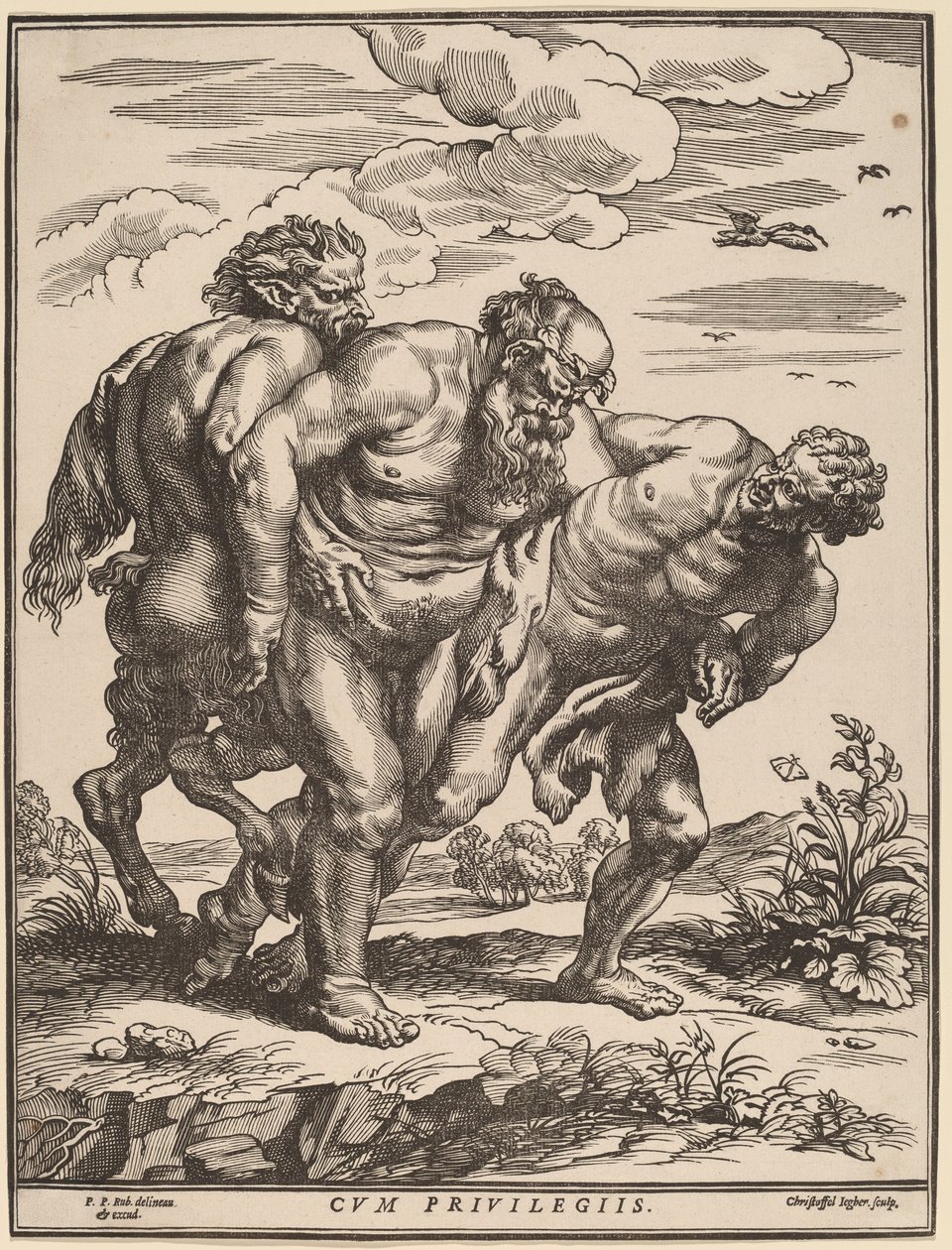 Silenus برفقة ساتير وفاون بواسطة كريستوفل جيغير بعد السير بيتر بول روبنز