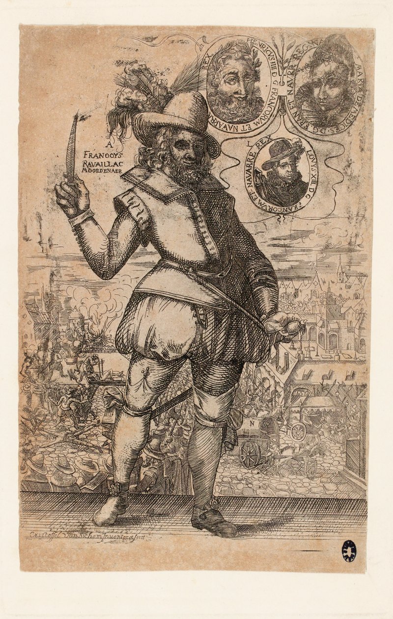 فرانسوا رافيلاك 1578-1610 ، قاتل الملك هنري الرابع ملك فرنسا. بواسطة كريستوفل فان سيكيم