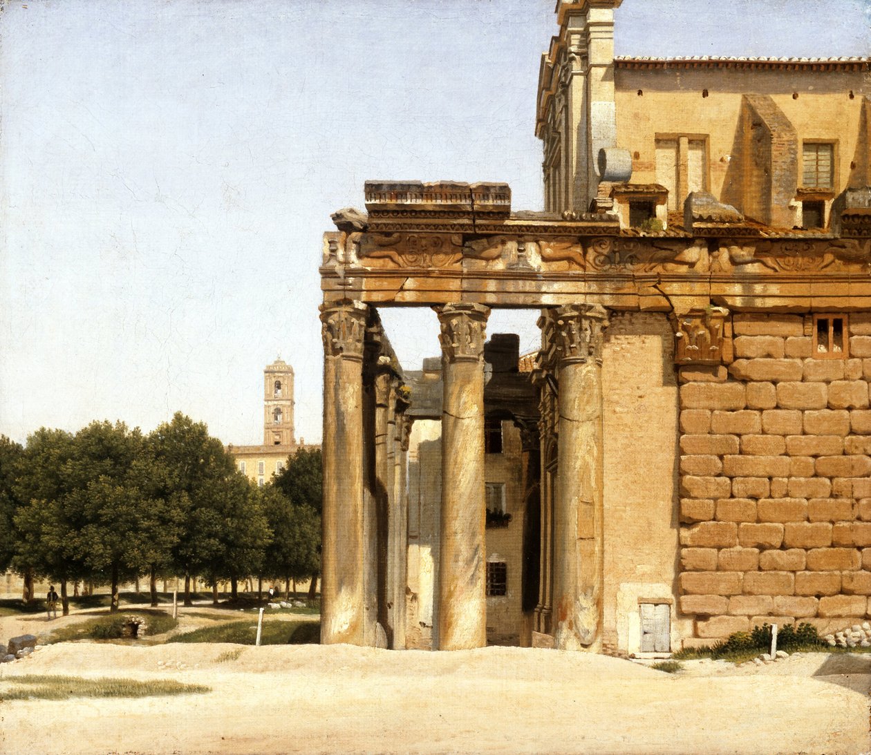 منظر لطريق ساكرا ، روما ، 1814 بواسطة كريستوفر فيلهلم إكرسبيرج