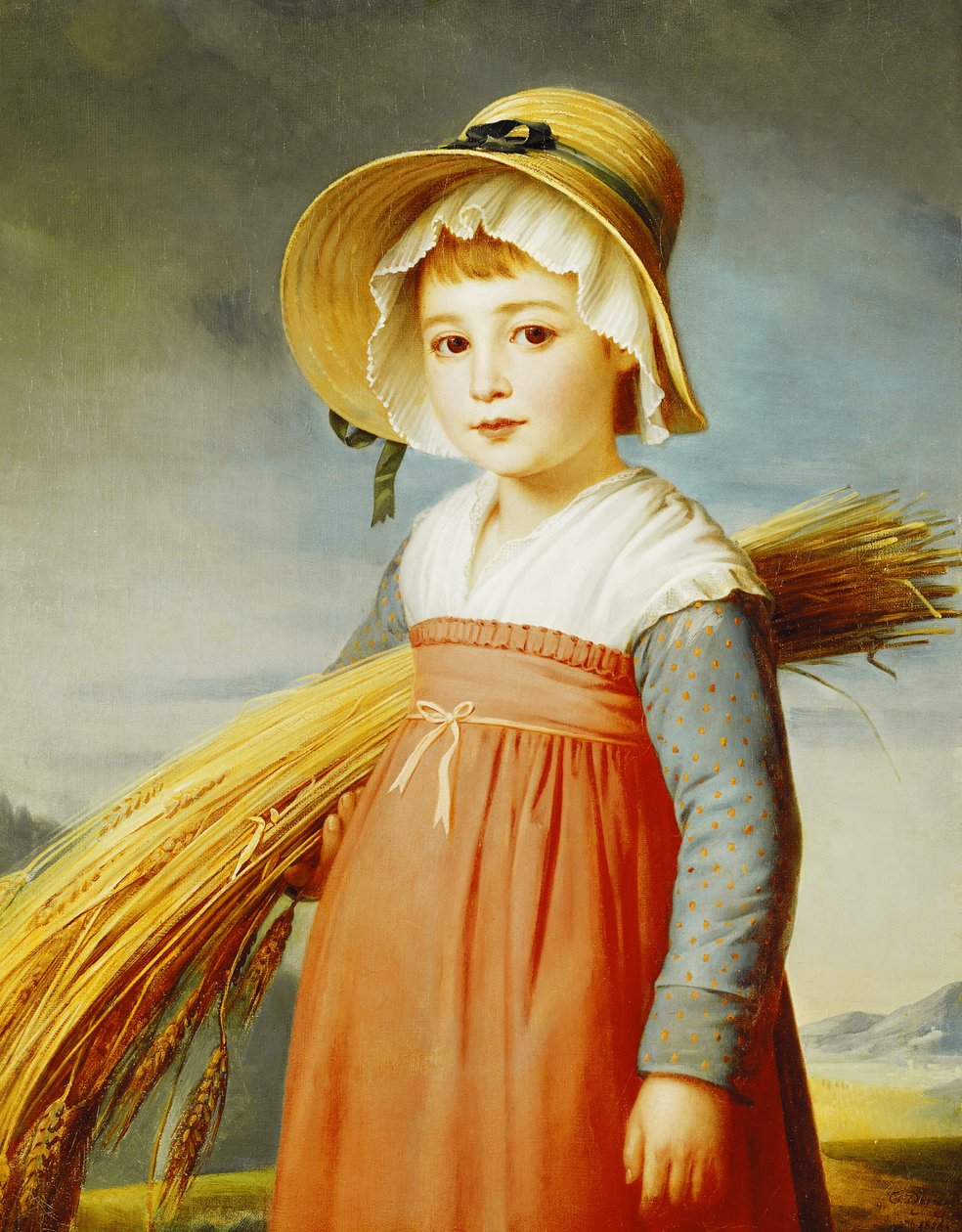 The Little Gleaner ، 1824 بواسطة كريستوف توماس ديجورج