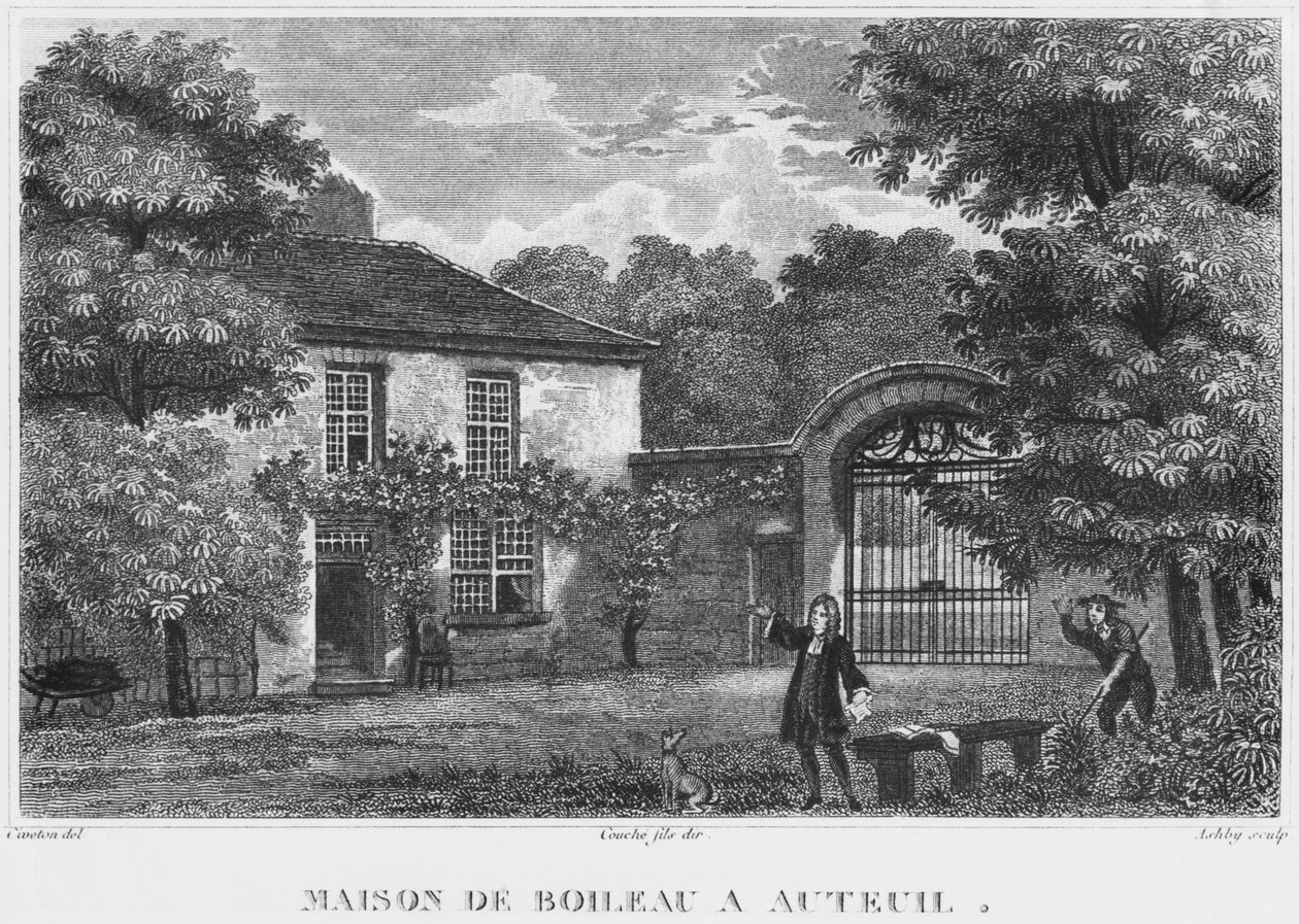 بيت نيكولاس بويلو ، المعروف باسم Boileau-Despreaux ، في Auteuil ، باريس ، منقوش بواسطة Ashby (القرن التاسع عشر) بواسطة كريستوف سيفيتون