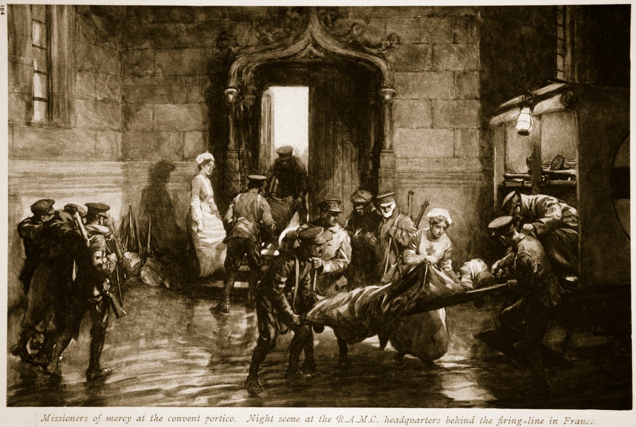 إرسالي الرحمة في رواق الدير ، 1914-1919 بواسطة كريستوفر كلارك