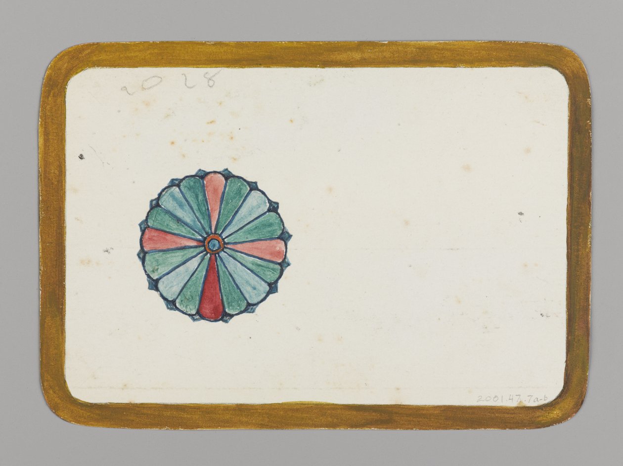 أقحوان منمق (بالعكس) ، c.1880 (مرحاض ، حبر أسود ، وطلاء معدني فوق الجرافيت على مخزون بطاقات رفيع جدًا) بواسطة كريستوفر جرانت لا فارج