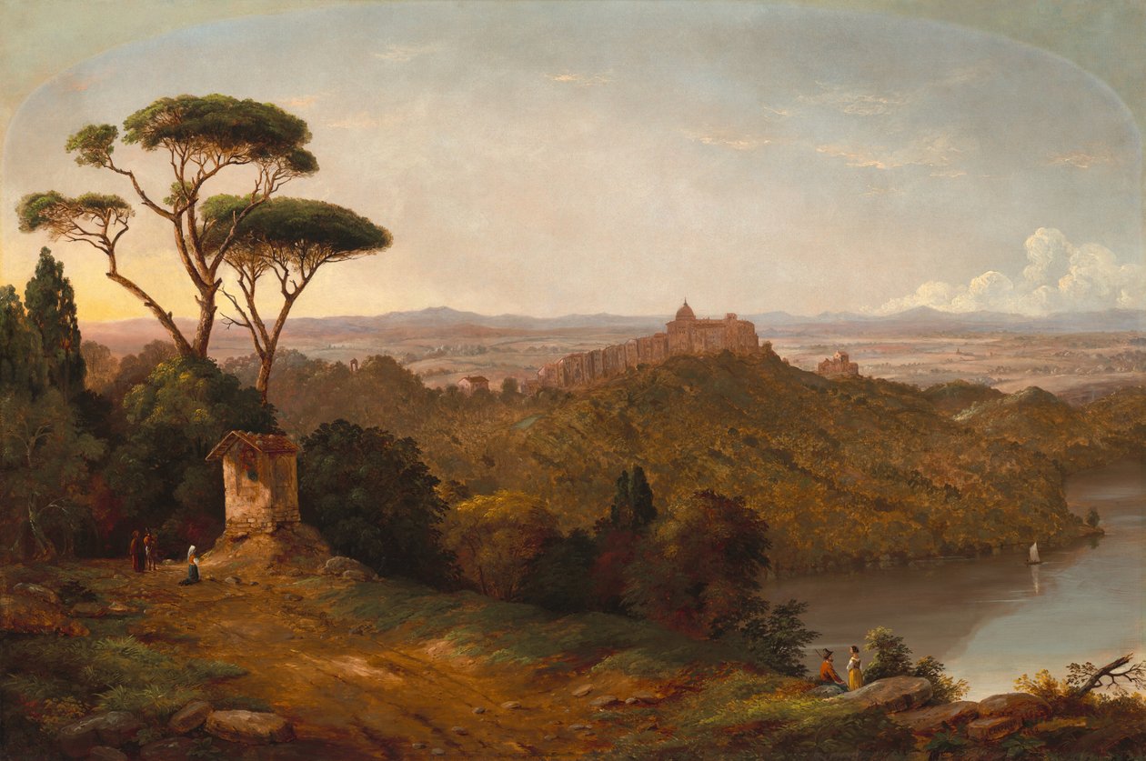 قلعة جوندولفو ، بحيرة ألبانو ، إيطاليا ، 1852. بواسطة كريستوفر بيرس كرانتش