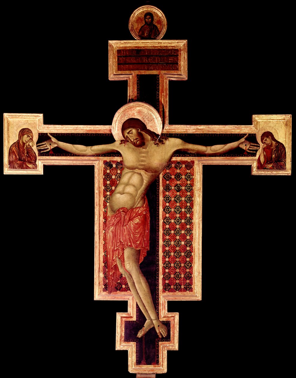 Crucifix Detrempe على خشب Cimabue (Cenni di Pepo) (1272-1302) 1268-1271 Dim. 336x267 cm Arezzo ، كنيسة سان دومينيكو بواسطة سيمابو