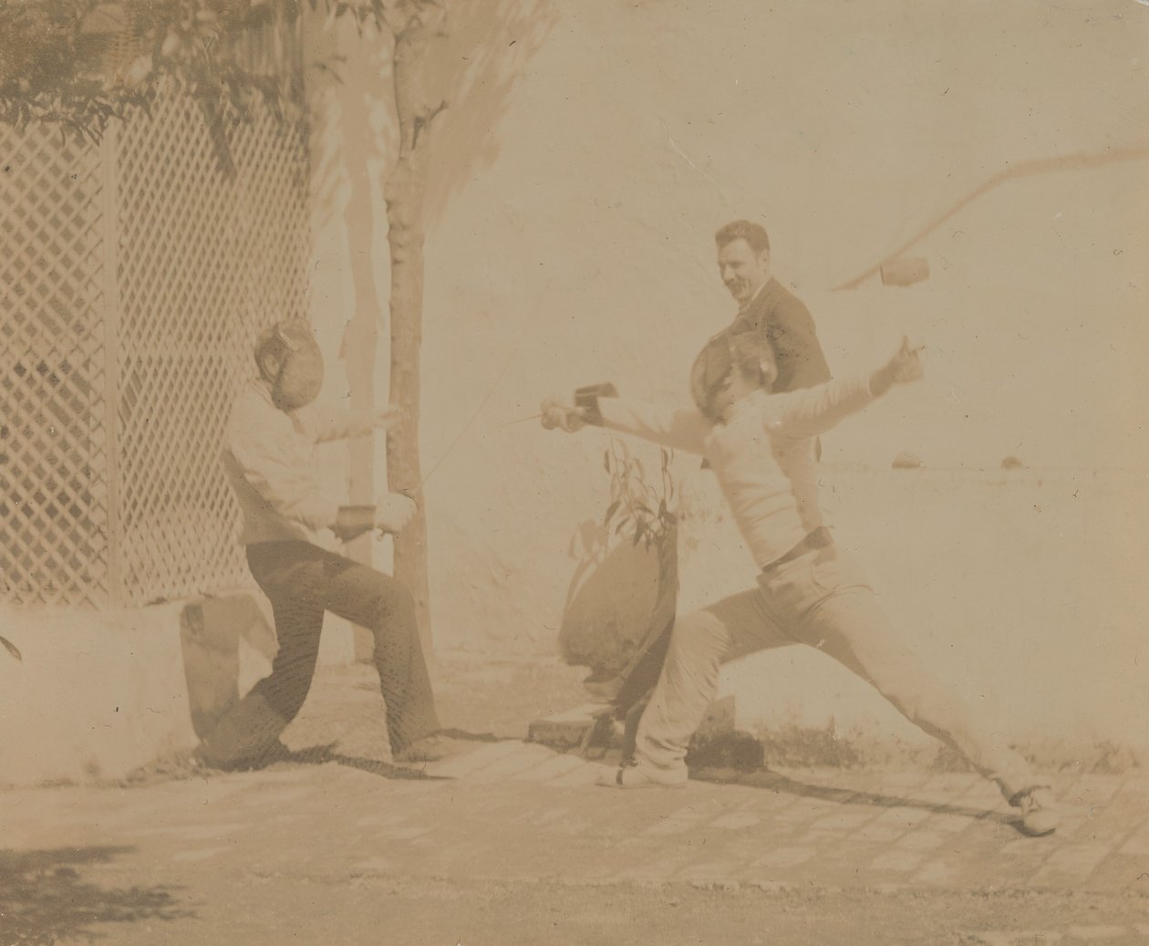 إدموند كوين المبارزة ، 1880 ، 1880. بواسطة دائرة توماس إيكنز.