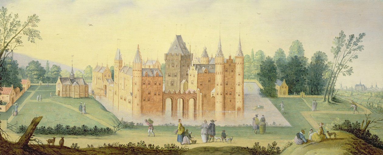 دير وقصر في إغموند بواسطة Claes Jacobsz van der Heck