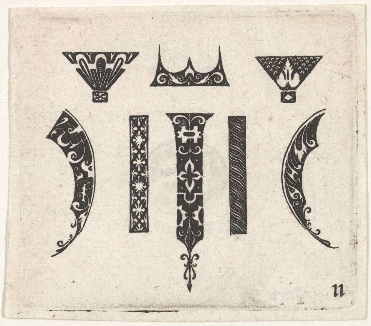 طباعة Blackwork مع ثمانية زخارف ، كاليفورنيا. 1620. بواسطة كلايس جانز فيشر