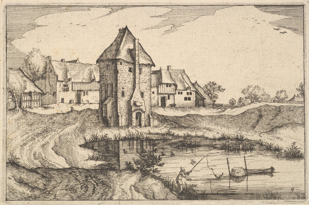 البركة ، اللوحة 9 من مدن Regiunculae والعديد من دوقية برابانت ، كاليفورنيا. 1610. بواسطة كلايس جانز فيشر