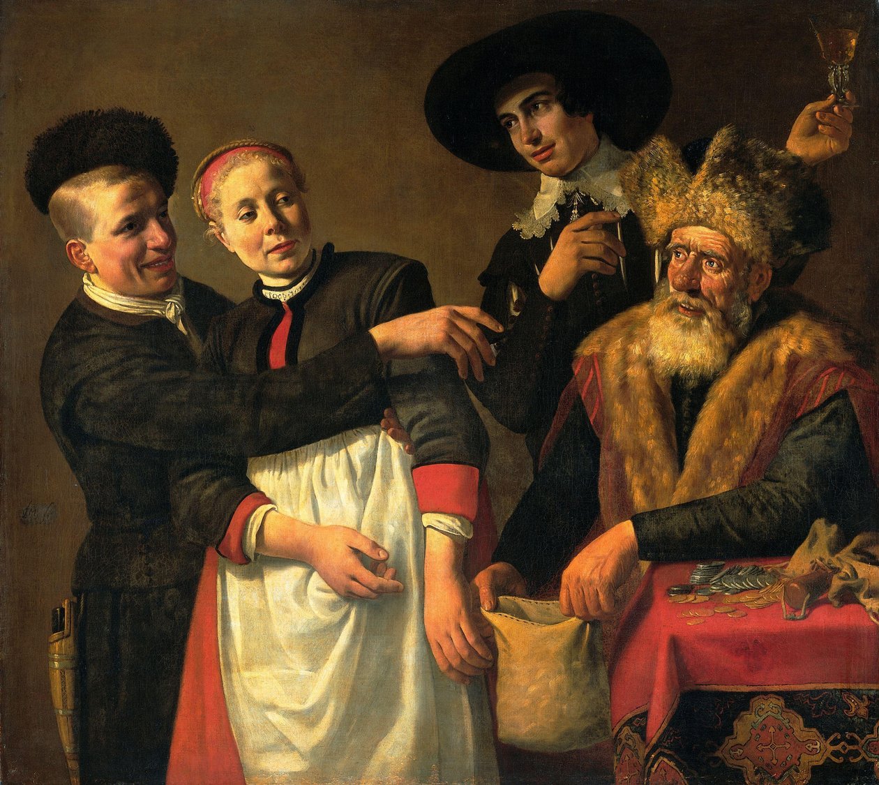 Mooy-Aal وخاطبوها (G.A. Bredero، "Moortje"، 1615) بواسطة كلايس مويارت