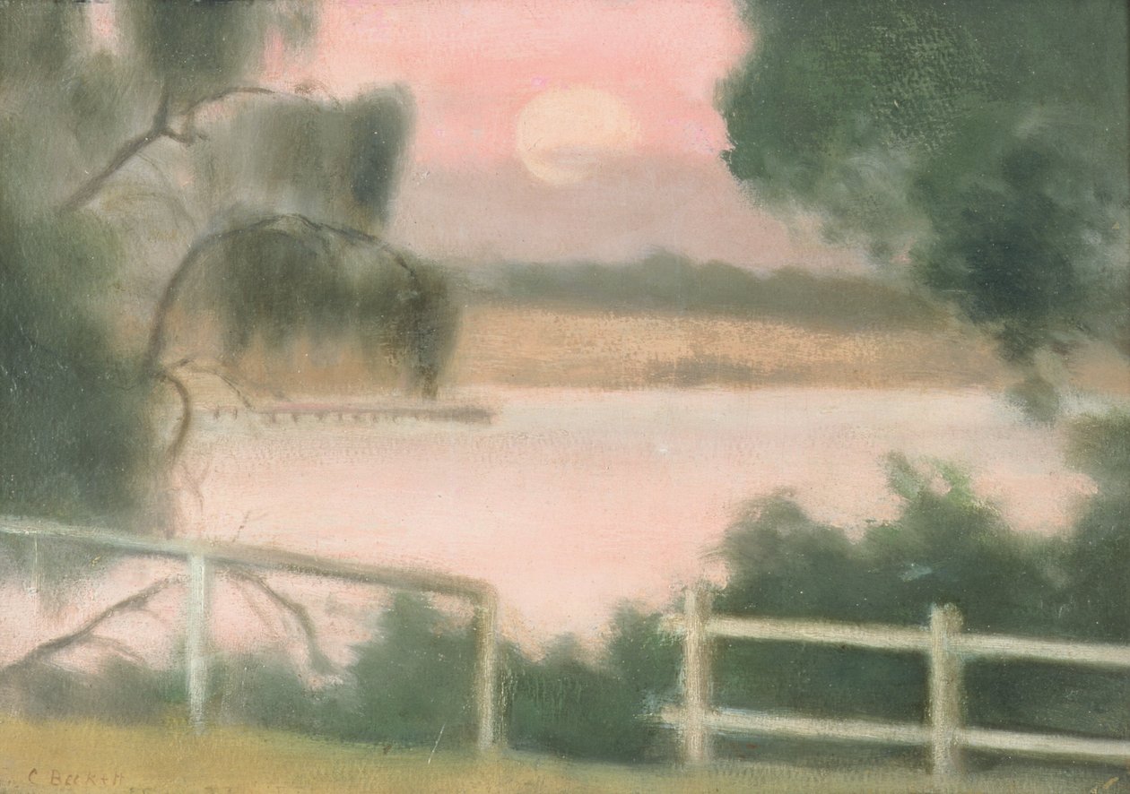 رصيف Keefer&39;s، c.1925 (زيت على اللوح) بواسطة كلاريس بيكيت