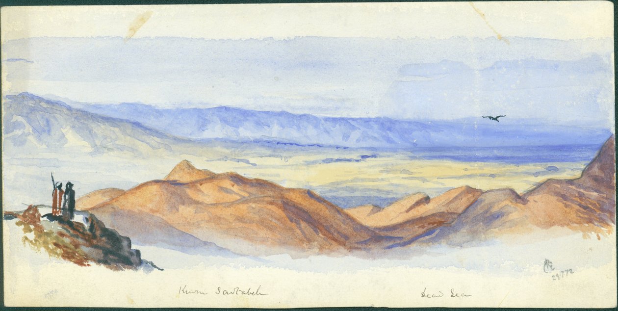 كارن سارتابه ، وادي الأردن ، 1872 (مرحاض وقلم رصاص على ورق) بواسطة كلود كوندر