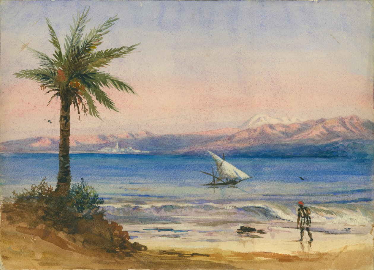بحر الجليل (مرحاض وقلم رصاص على ورق) بواسطة كلود كوندر