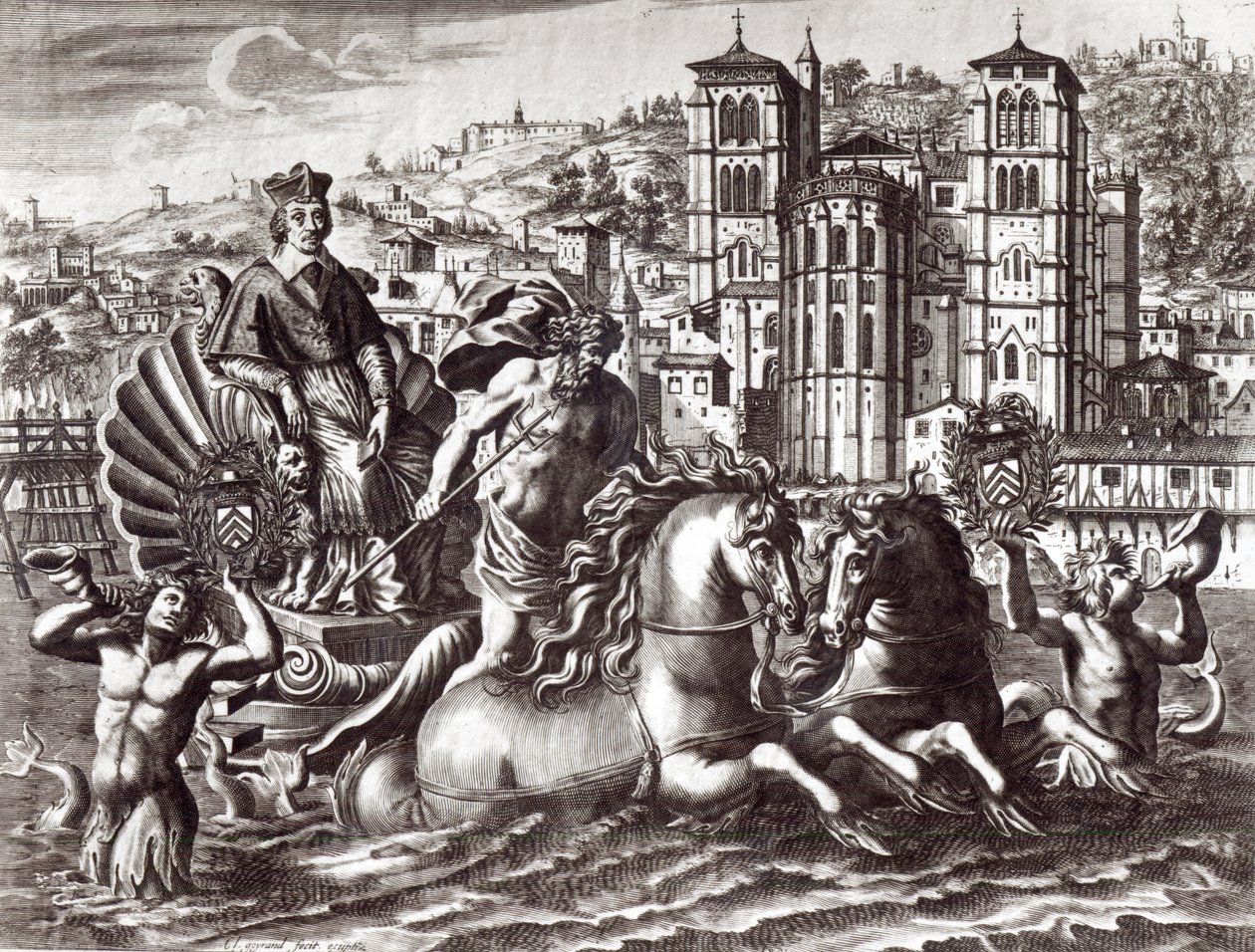 الاحتفال الرمزي بترشيح الكاردينال دي ريشيليو (1585-1642) لمنصب مراقب الملاحة والتجارة في أكتوبر 1626 بواسطة كلود جويراند