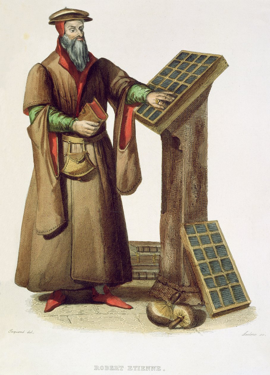 روبرت Estienne ، 1841 (نقش الألوان) بواسطة كلود جاكوند