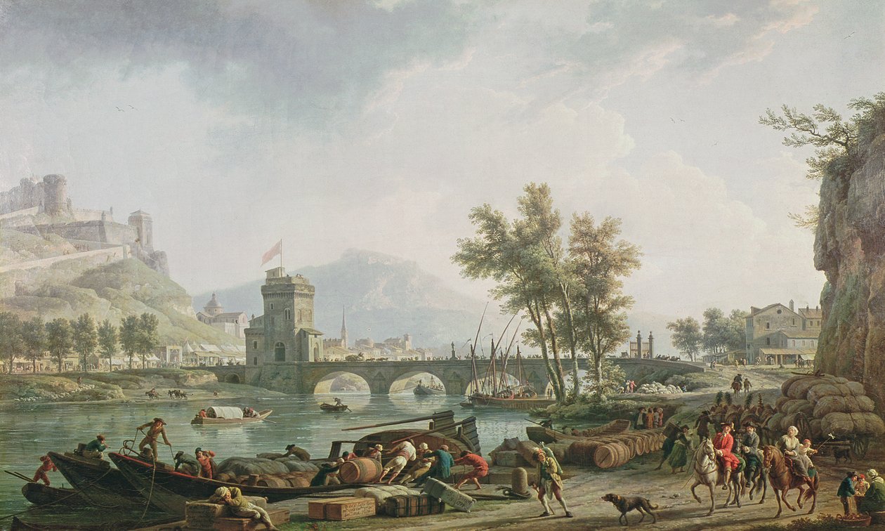 حافة المعرض ، 1774 (انظر أيضًا 13025) بواسطة كلود جوزيف فيرنيه