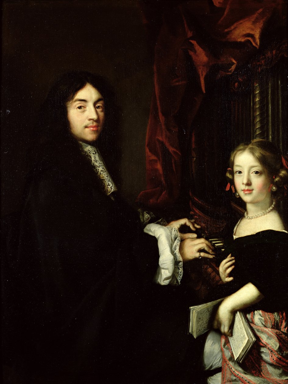 صورة تشارلز كوبيرين (1638-79) وابنة الفنان ، 1665-79 بواسطة كلود ليفبفر