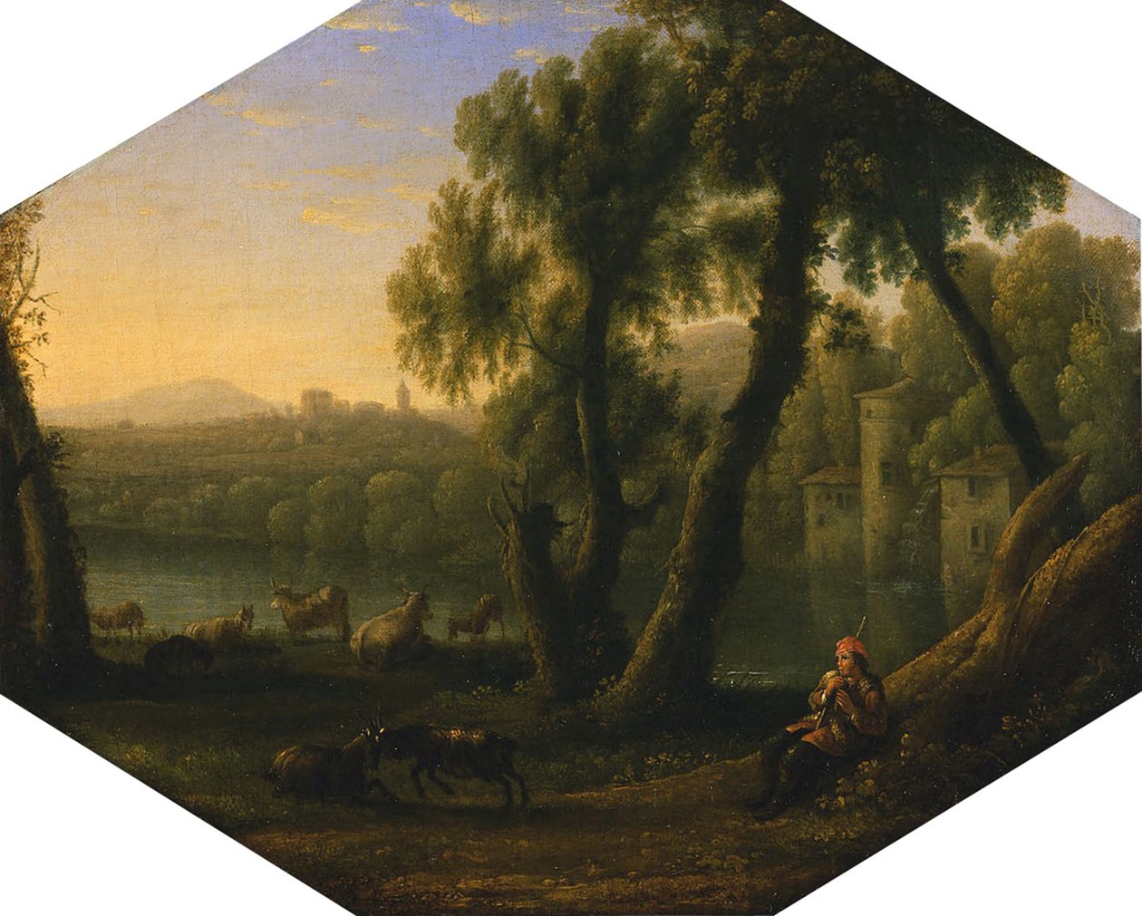 منظر إيطالي ، ج .1636 بواسطة كلود لورين