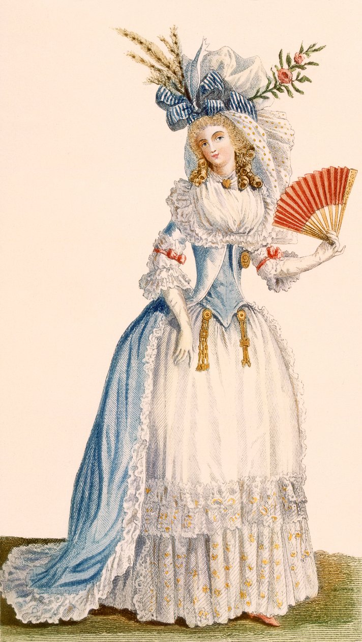 فستان سهرة على الطراز التركي للسيدات ، من "Galeries des Modes et Costumes Francais" ، 1778-87 بواسطة كلود لويس Desrais