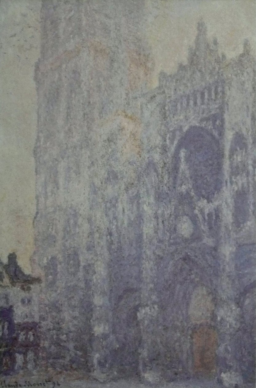 كاتدرائية روان. البوابة وبرج سان رومان ، تأثير الصباح ؛ الانسجام الأبيض بواسطة كلود مونيه