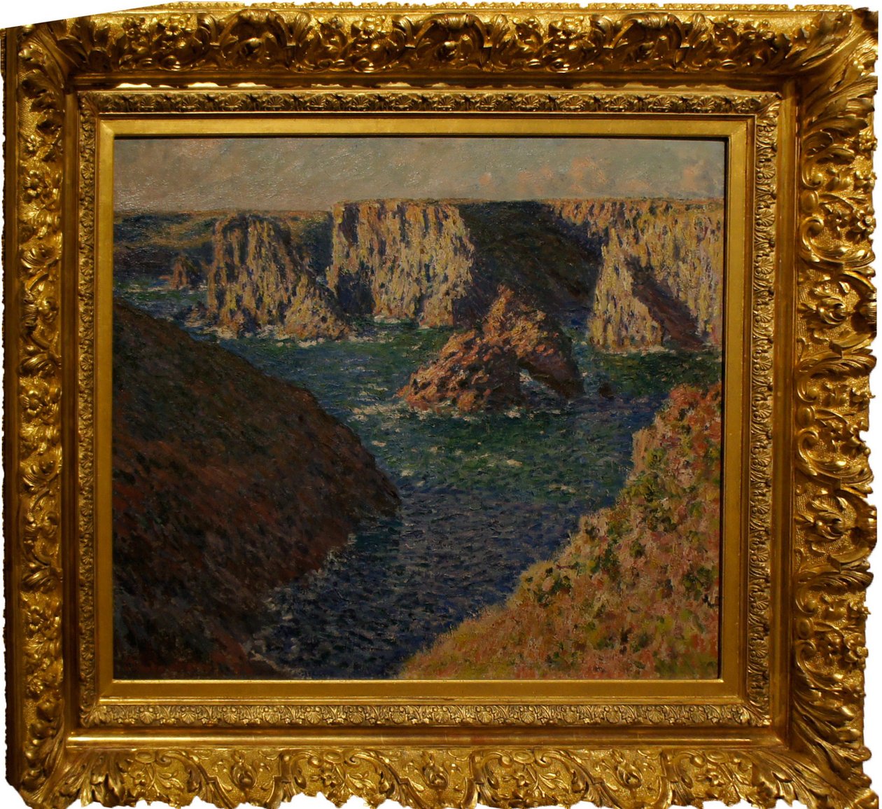 Les_rochers_de_Belle_Ile الصخور في بيل ايل. بواسطة كلود مونيه