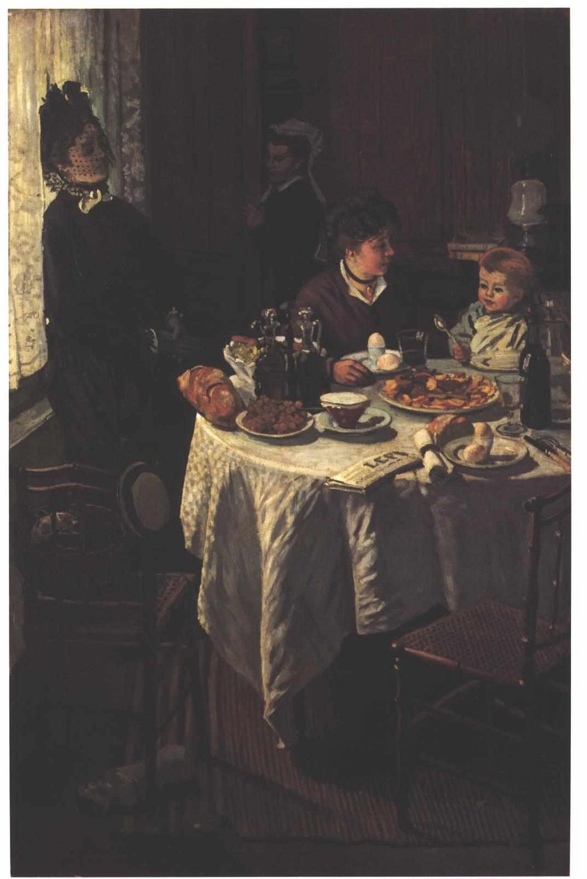 The LuncheonnGerman: Das Frfrstuckn الفرنسية: Le dejeunernPolski: Sniadanien بواسطة كلود مونيه