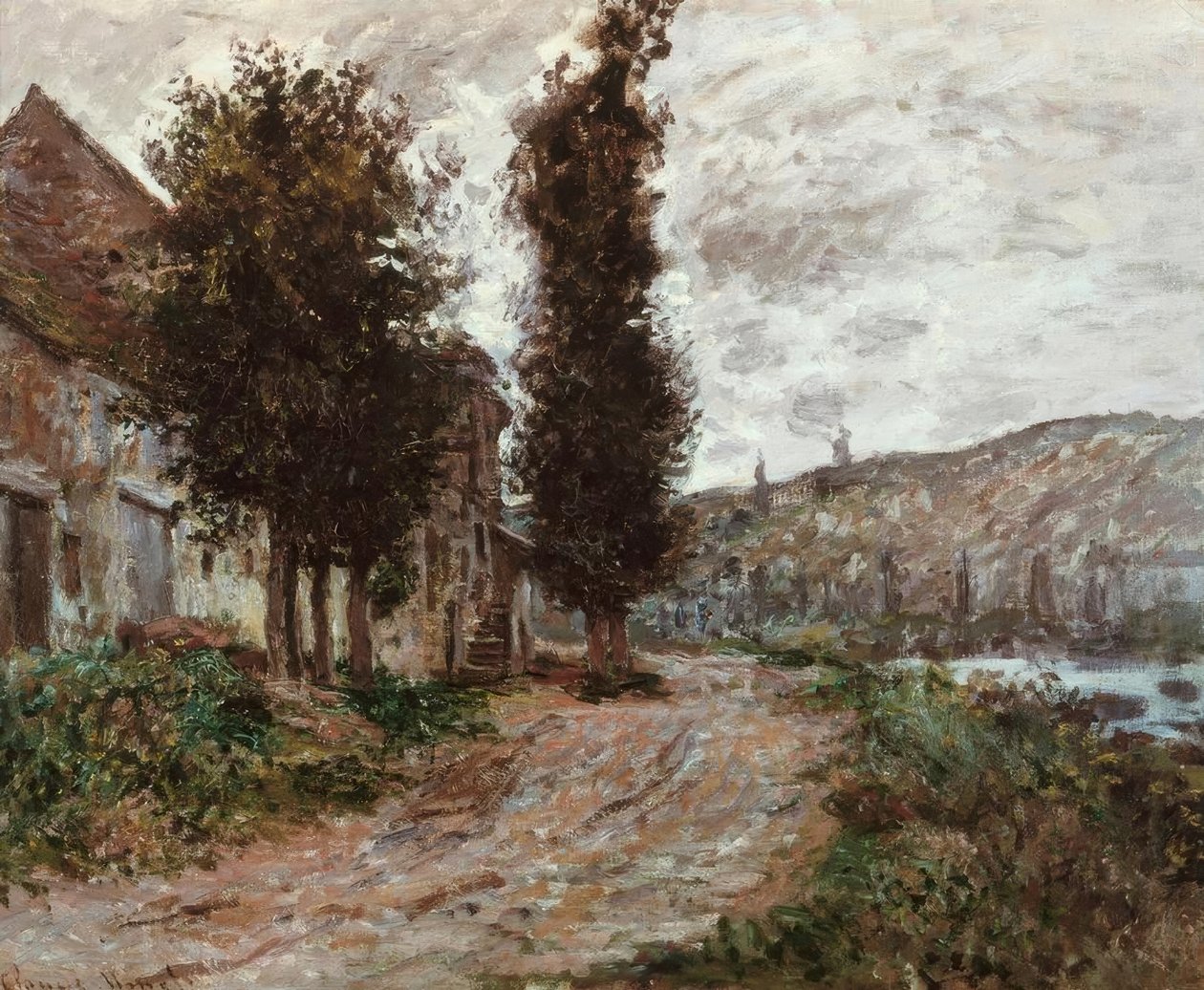 Towpath في Lavacourt بواسطة كلود مونيه