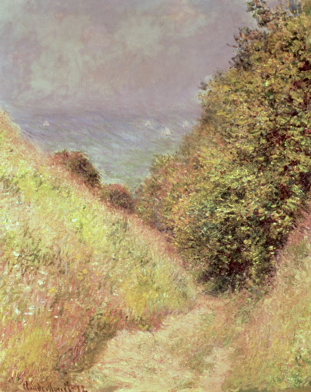 Chemin de la Cavee ، بورفيل ، 1882 بواسطة كلود مونيه