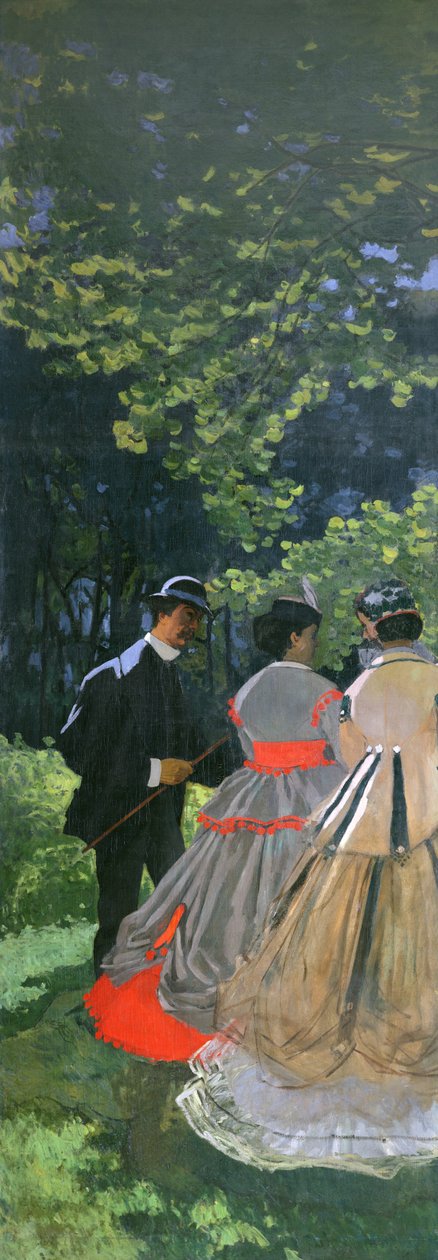 Dejeuner sur L&39;Herbe ، Chailly ، 1865 (اللوحة اليسرى) (انظر أيضًا 65898) بواسطة كلود مونيه