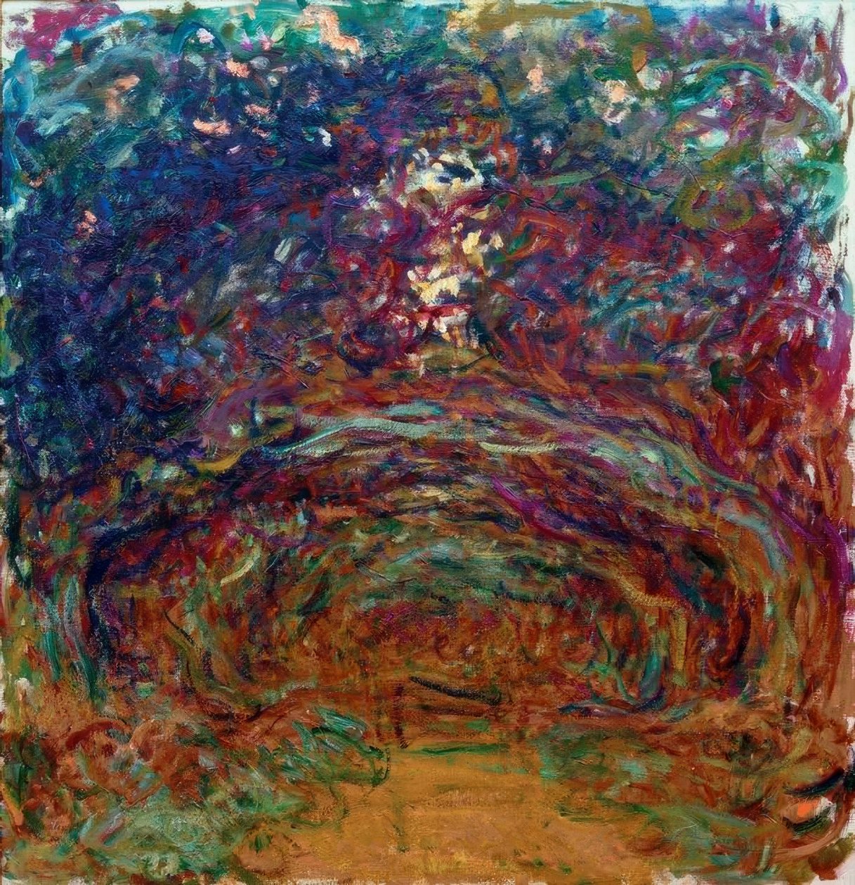 The Allée des Rosiers (Die Rosenallee) بواسطة كلود مونيه