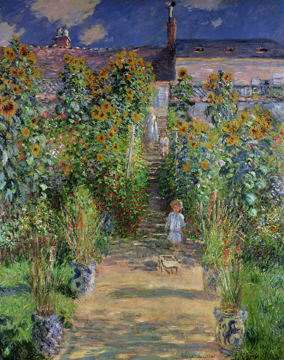 Monets Garden at Vétheuil (1880) بواسطة كلود مونيه