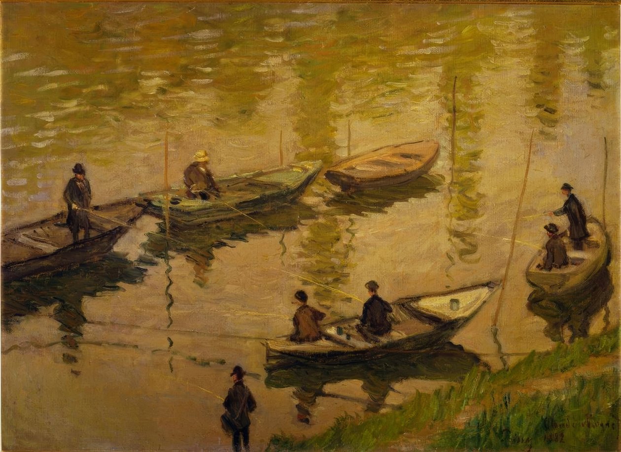الصيادون على نهر السين ، في Poissy (Angler an der S بواسطة كلود مونيه
