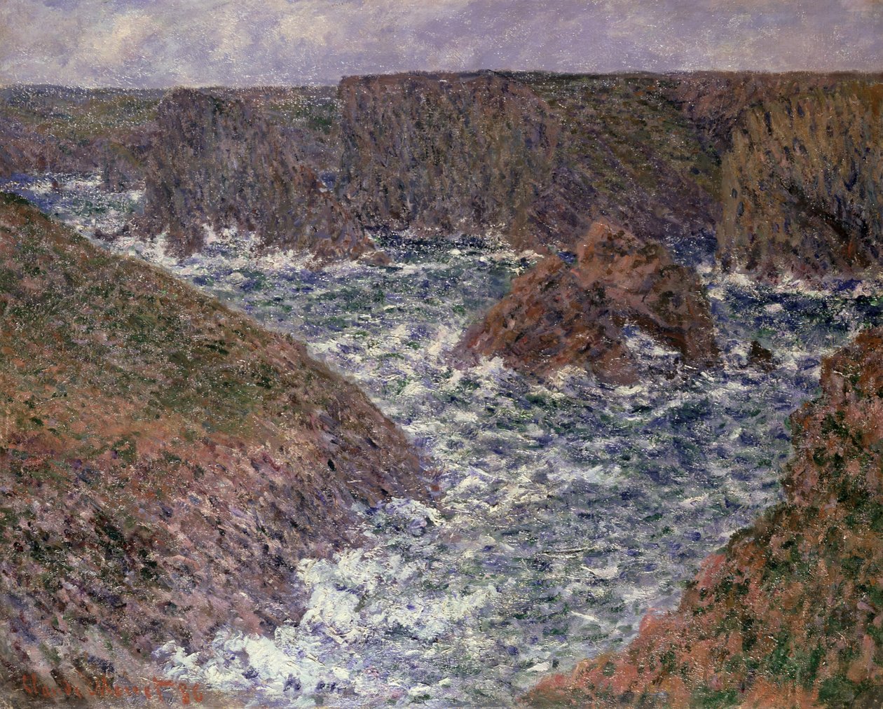 بورت دوموا في Belle Ile ، 1886 بواسطة كلود مونيه