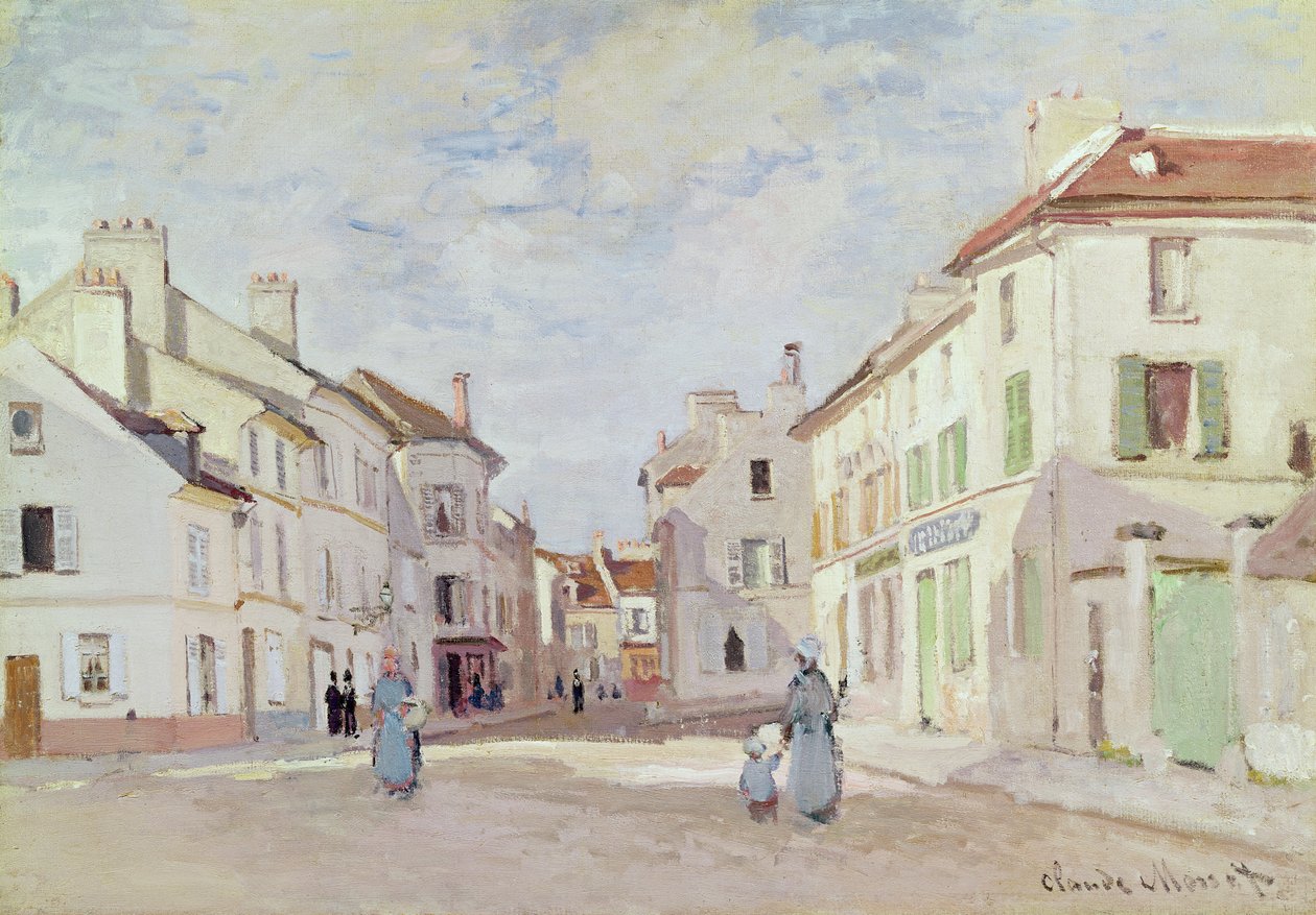 Rue de la Chaussee at Argenteuil بواسطة كلود مونيه